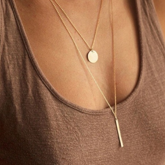 Lulus Jewelry - Gold Layered Bar Necklace